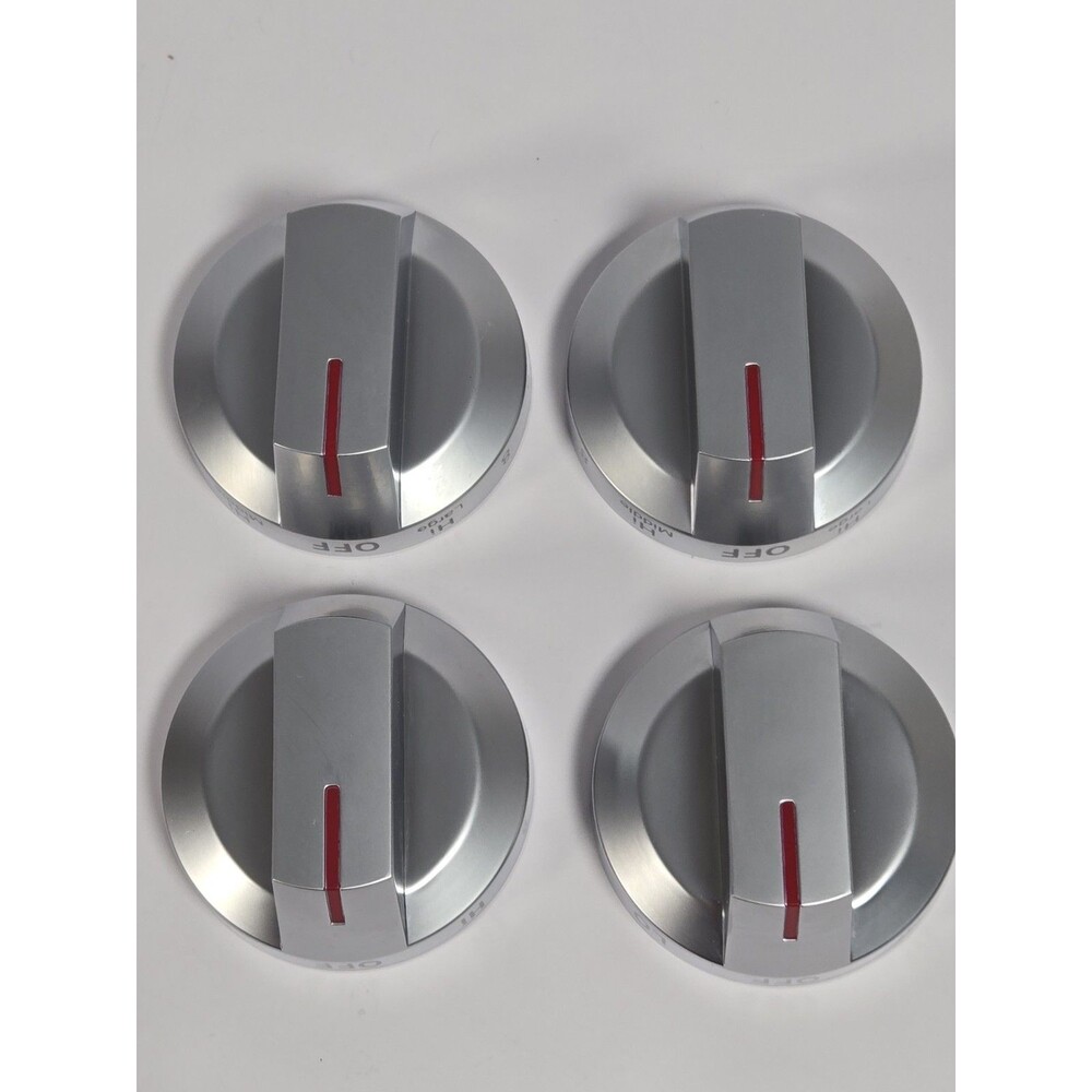 DG94-03500V DG94-03500W Samsung Range Replacement Knobs Silver 4 Pack